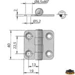 ציר נירוסטה 40X38