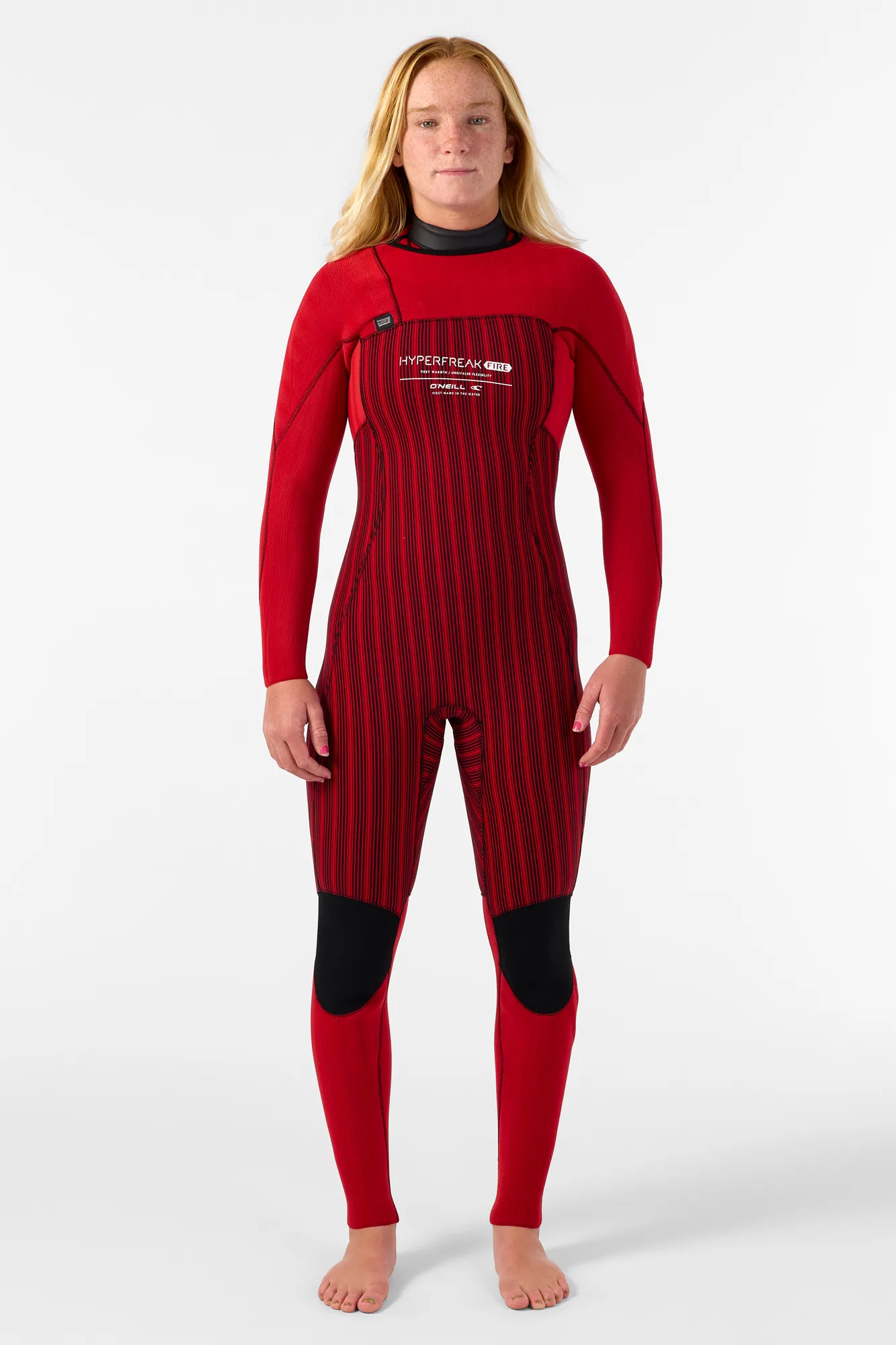 תצוגת המוצר: חליפת גלישה לנשים אוניל Women's Hyperfreak Fire 4/3mm+ Chest Zip 2027